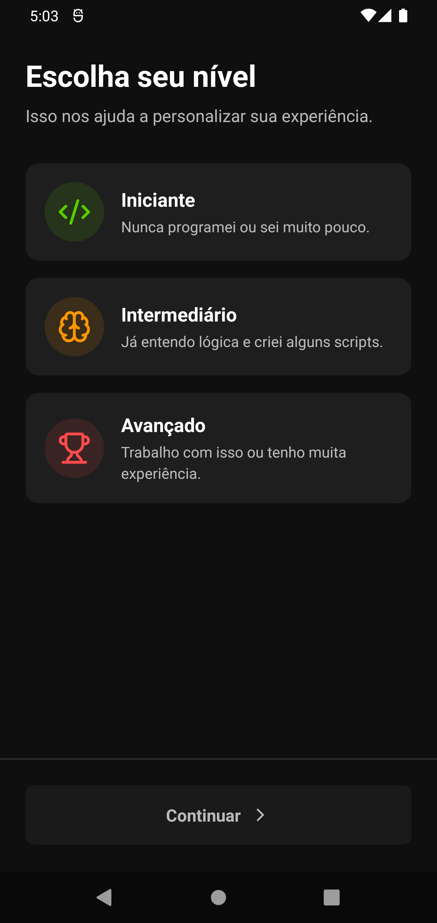 Níveis de Dificuldade